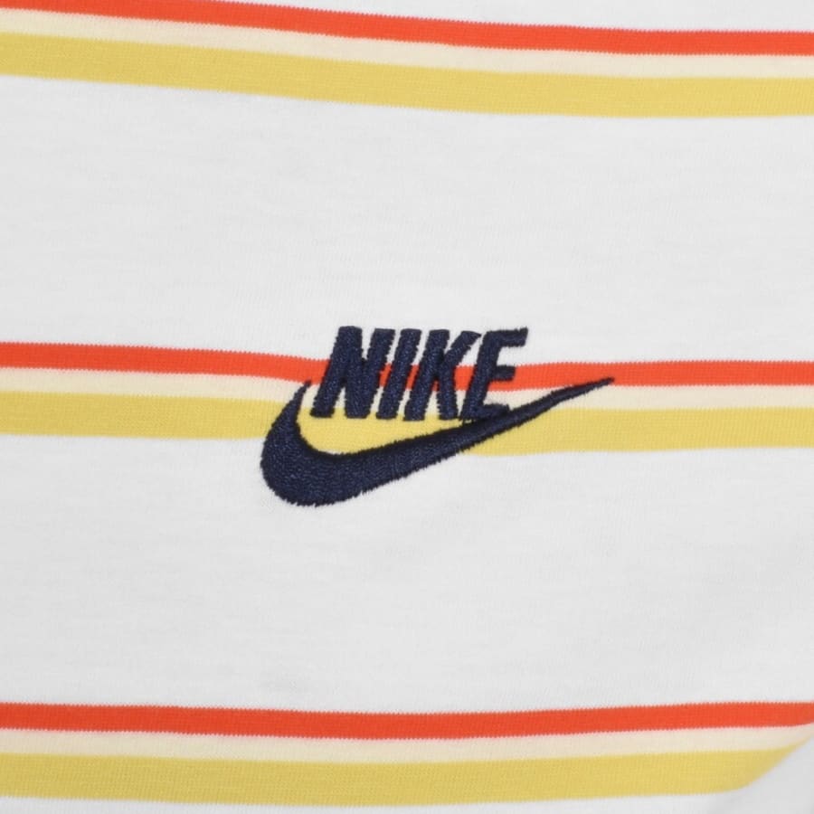 Image number 3 for Nike Club Stripe T Shirt White