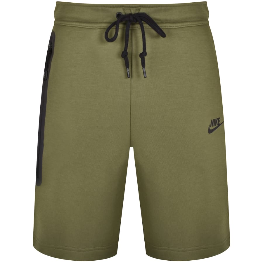Image number 1 for Nike Sportswear Tech Fleece Logo Shorts Green