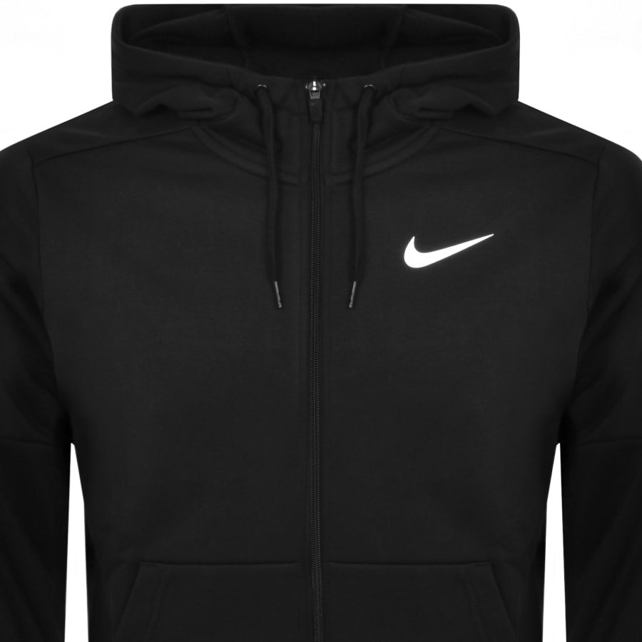 Image number 2 for Nike Training Full Zip Dri Fit Logo Hoodie Black