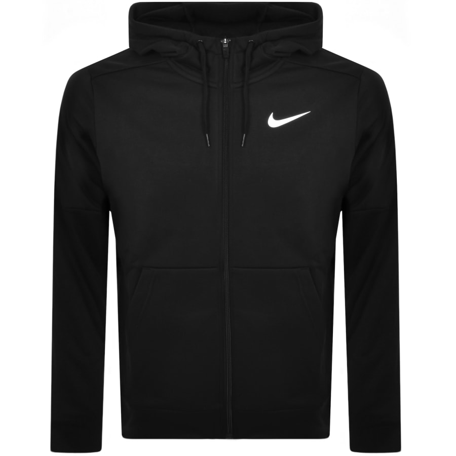 Image number 1 for Nike Training Full Zip Dri Fit Logo Hoodie Black