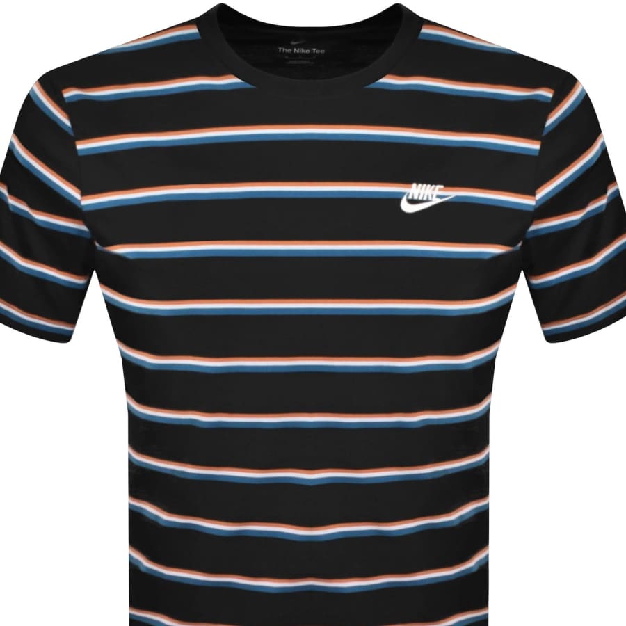 Image number 2 for Nike Club Stripe T Shirt Black
