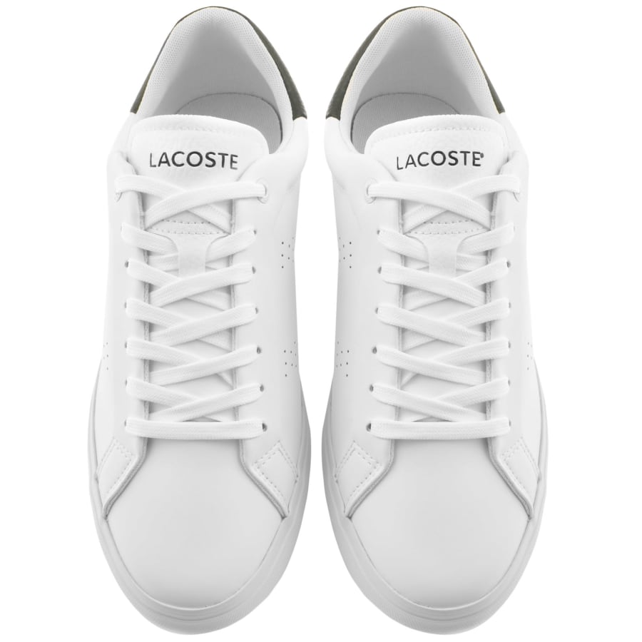 Image number 3 for Lacoste Powercourt 124 Leather Trainers White