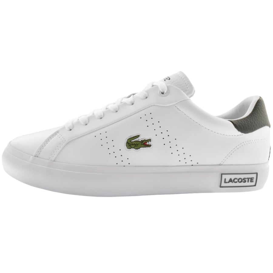 Image number 1 for Lacoste Powercourt 124 Leather Trainers White