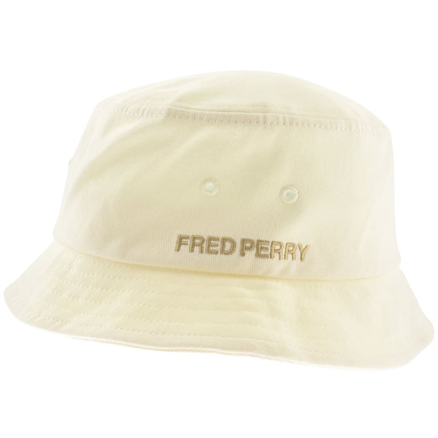 Image number 2 for Fred Perry Twill Bucket Hat Cream