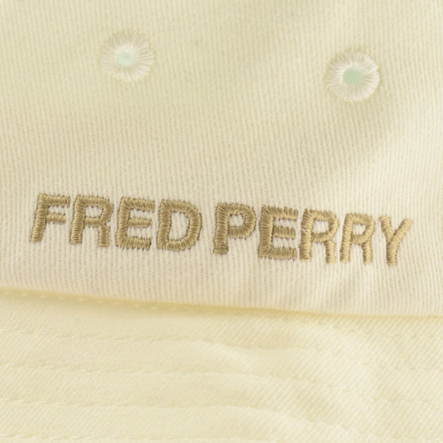 Image number 4 for Fred Perry Twill Bucket Hat Cream