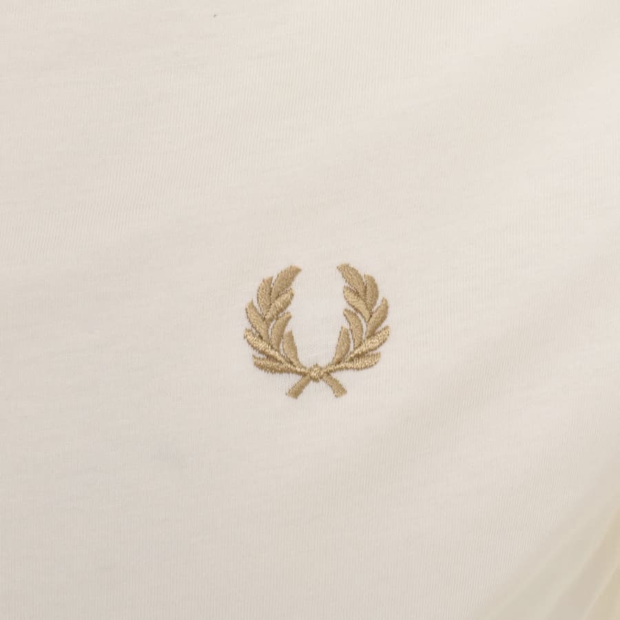 Image number 3 for Fred Perry Crew Neck T Shirt Cream