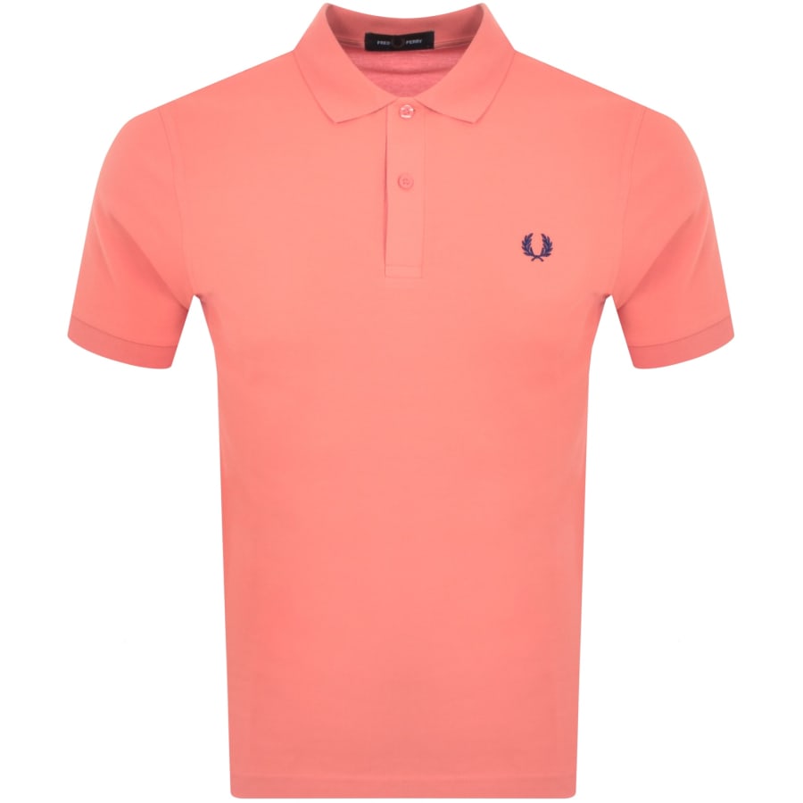 Image number 1 for Fred Perry Plain Polo T Shirt Pink
