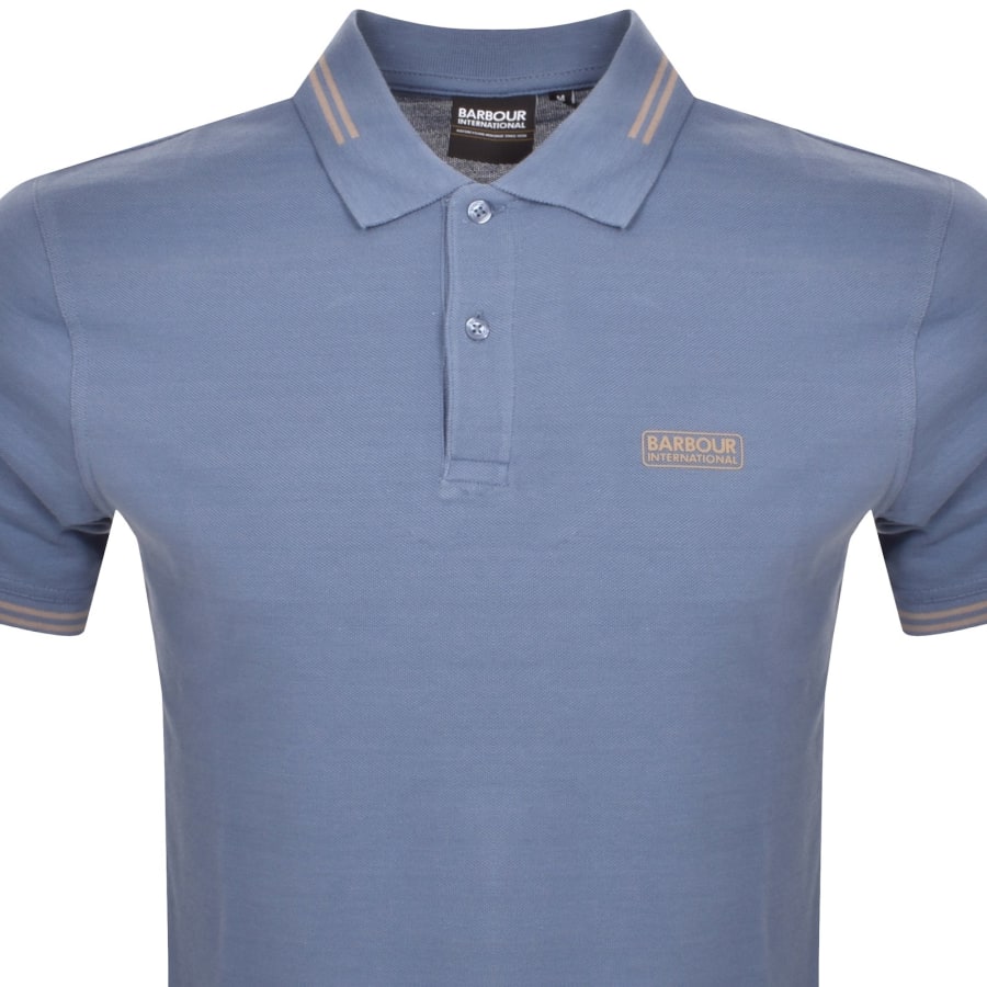 Image number 2 for Barbour International Tipped Polo T Shirt Blue