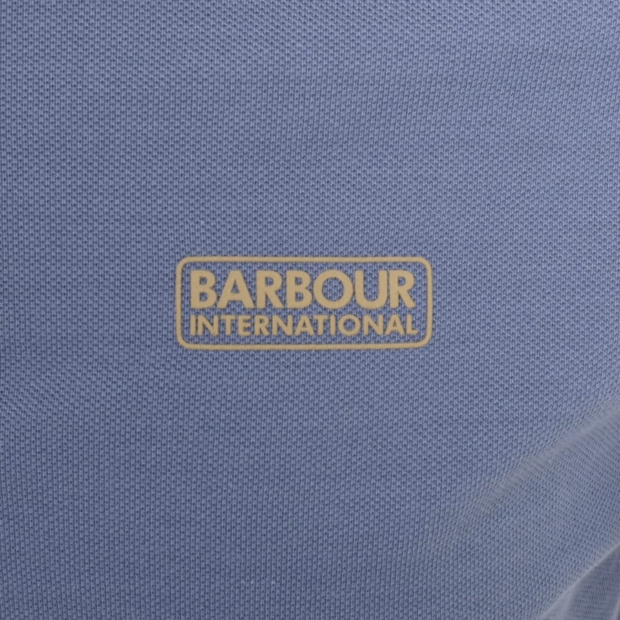 Image number 3 for Barbour International Tipped Polo T Shirt Blue