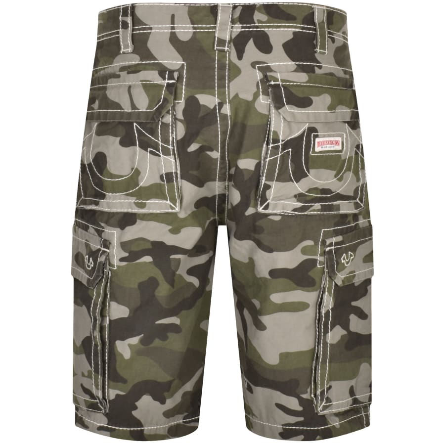 True Religion Big T Cargo Shorts Khaki Mainline Menswear