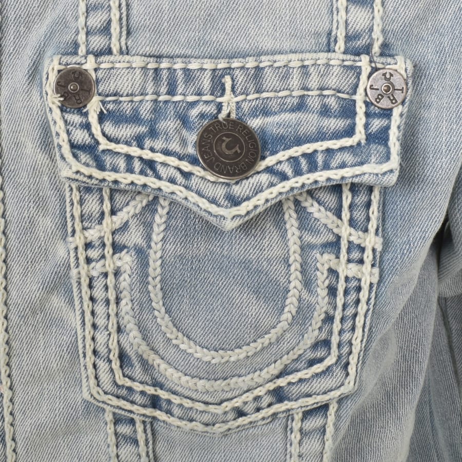 Image number 3 for True Religion Jimmy Rope Stitch Denim Jacket Blue