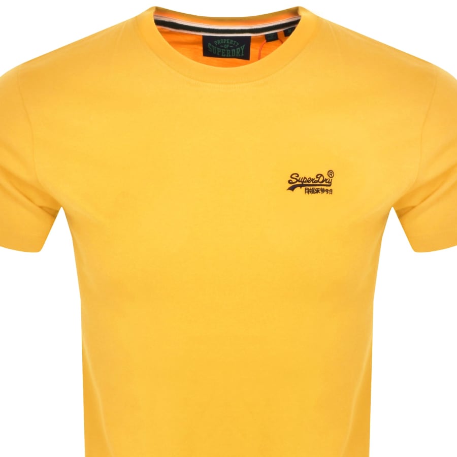 Image number 2 for Superdry Vintage Logo T Shirt Yellow