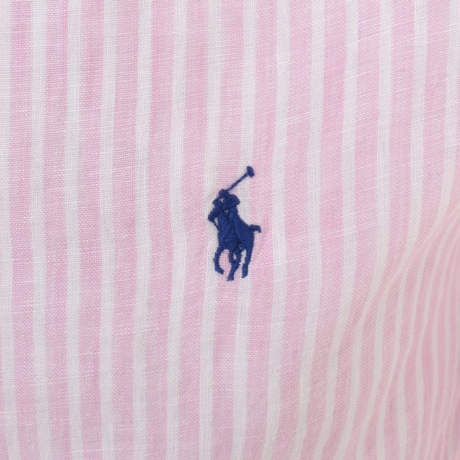 Image number 3 for Ralph Lauren Striped Long Sleeved Shirt Pink