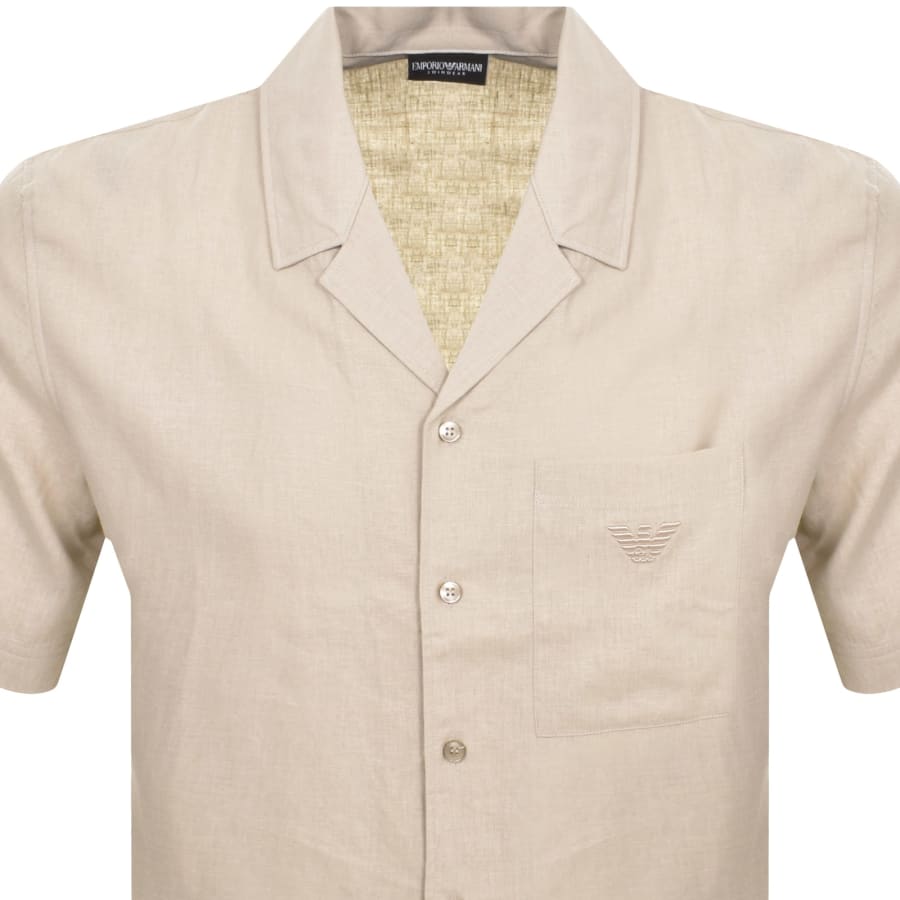 Emporio Armani Short Sleeved Shirt Beige
