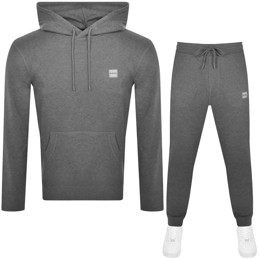 Image number 1 for BOSS Wetalk Hooded Tracksuit Grey