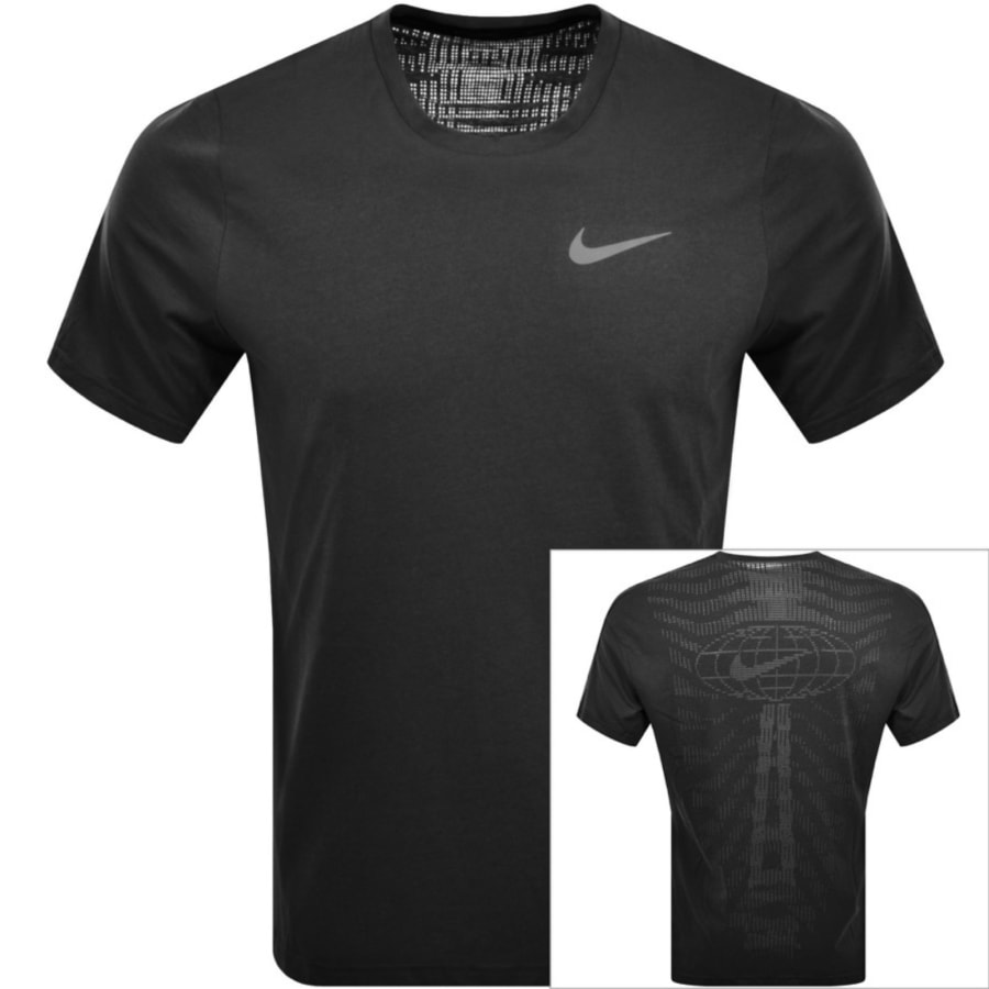 Image number 1 for Nike Training Burnout Logo T Shirt Black