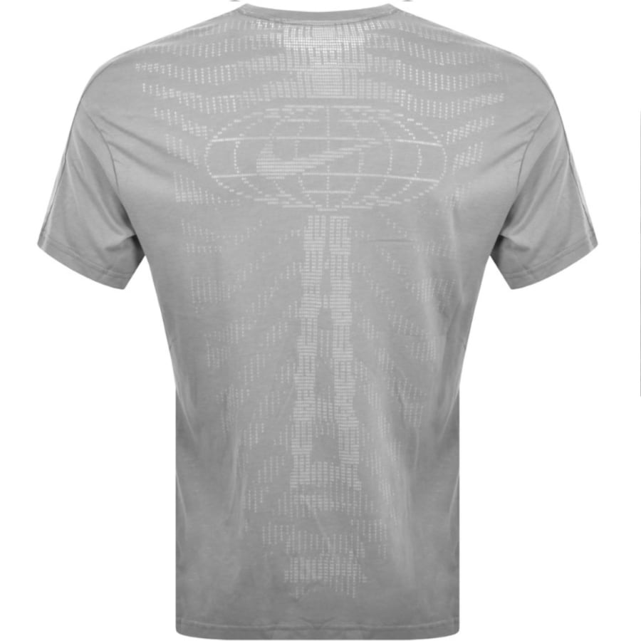 Image number 3 for Nike Training Dri Fit Burnout Logo T Shirt Grey