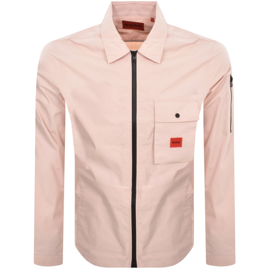 Image number 2 for HUGO Emmond Overshirt Jacket Pink