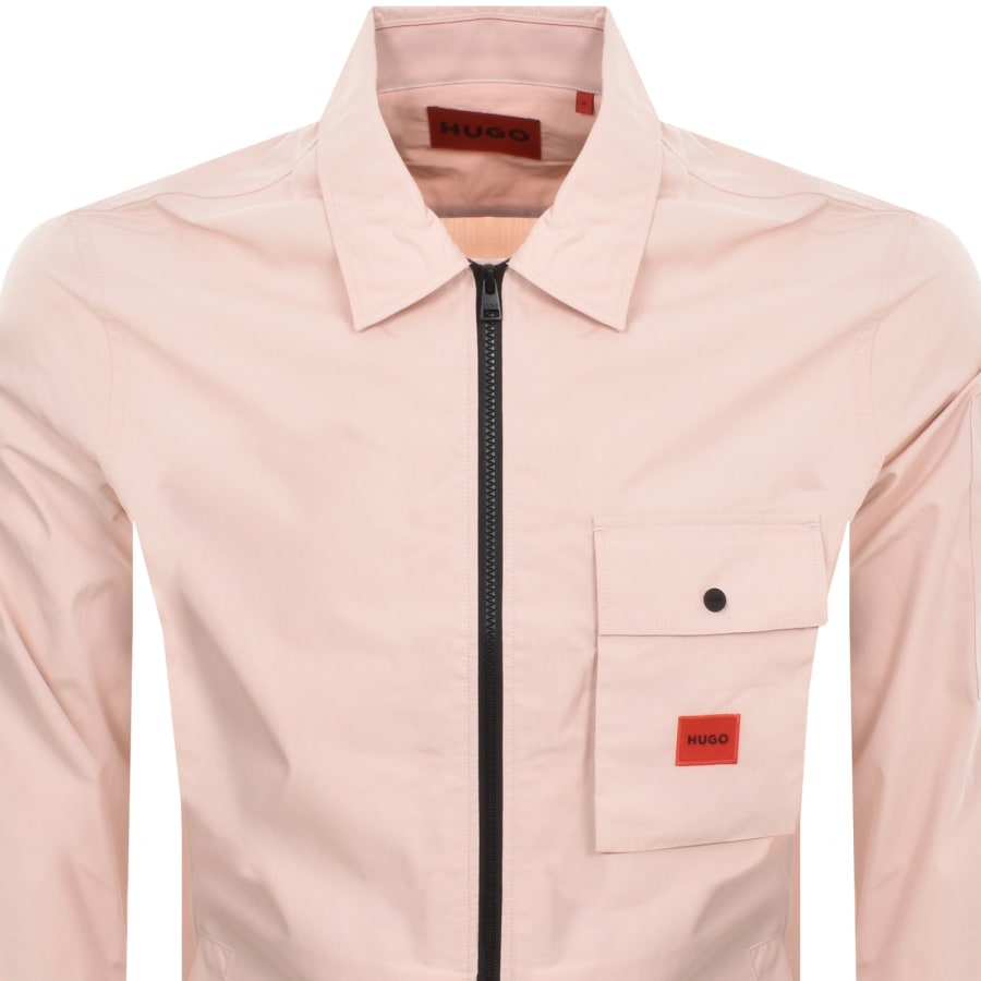 Image number 3 for HUGO Emmond Overshirt Jacket Pink