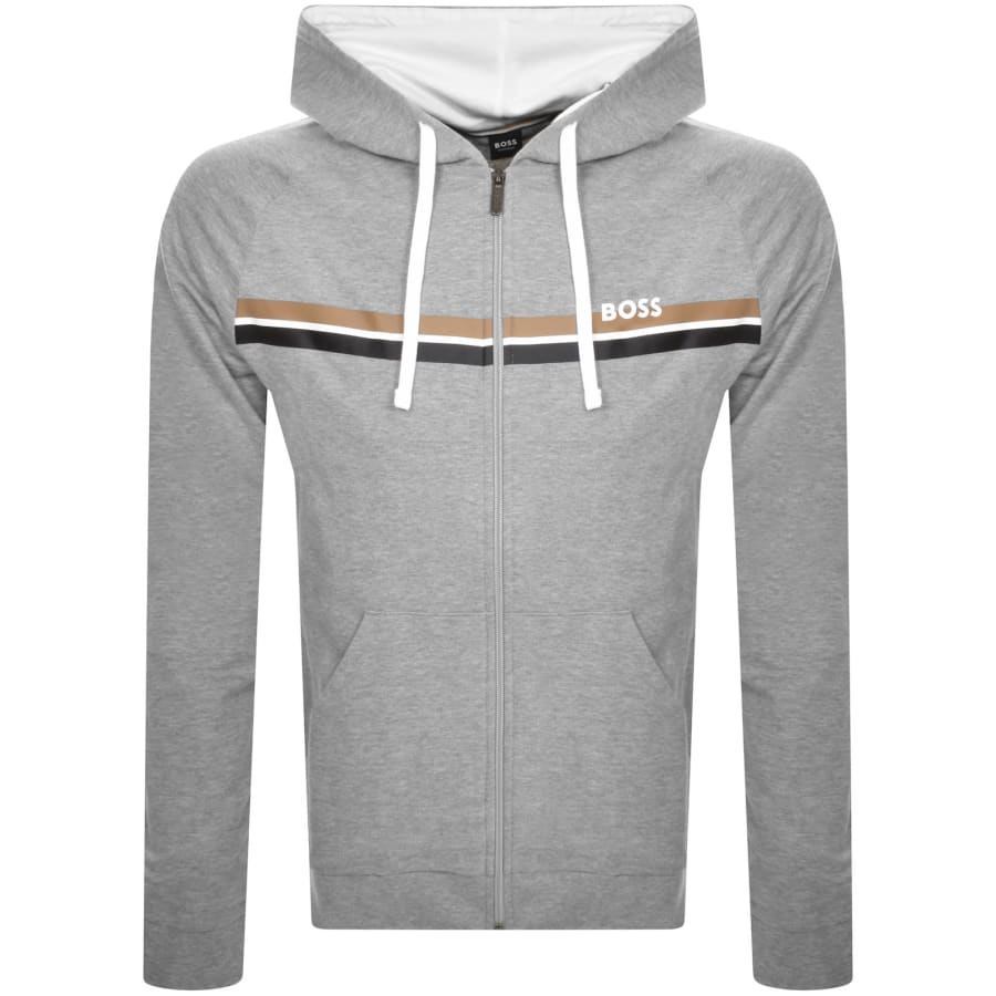 BOSS Full Zip Hoodie Grey Mainline Menswear