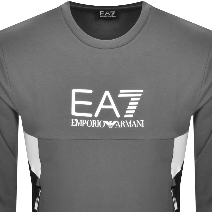 Image number 2 for EA7 Emporio Armani Logo Sweatshirt Grey