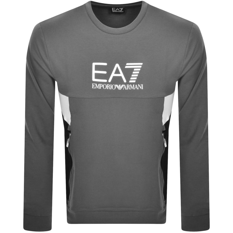Image number 1 for EA7 Emporio Armani Logo Sweatshirt Grey