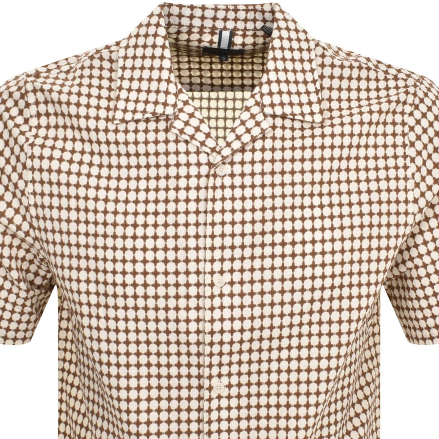Image number 2 for Ted Baker Oise Short Sleeved Shirt Brown