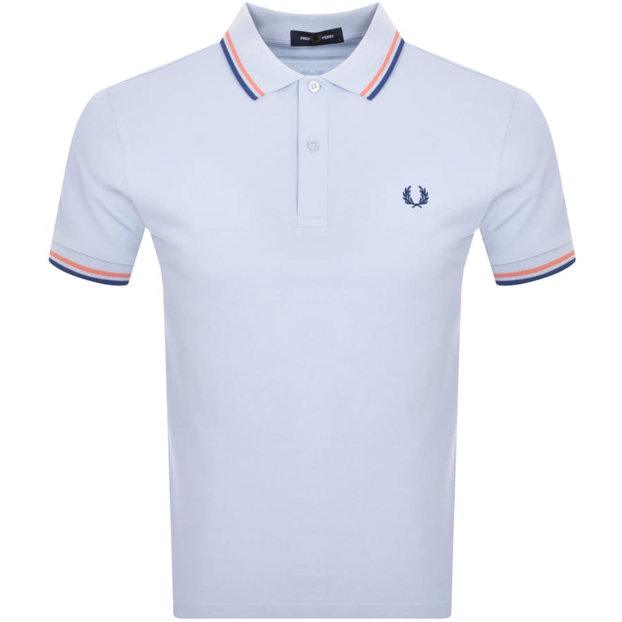 Image number 1 for Fred Perry Twin Tipped Polo T Shirt Blue