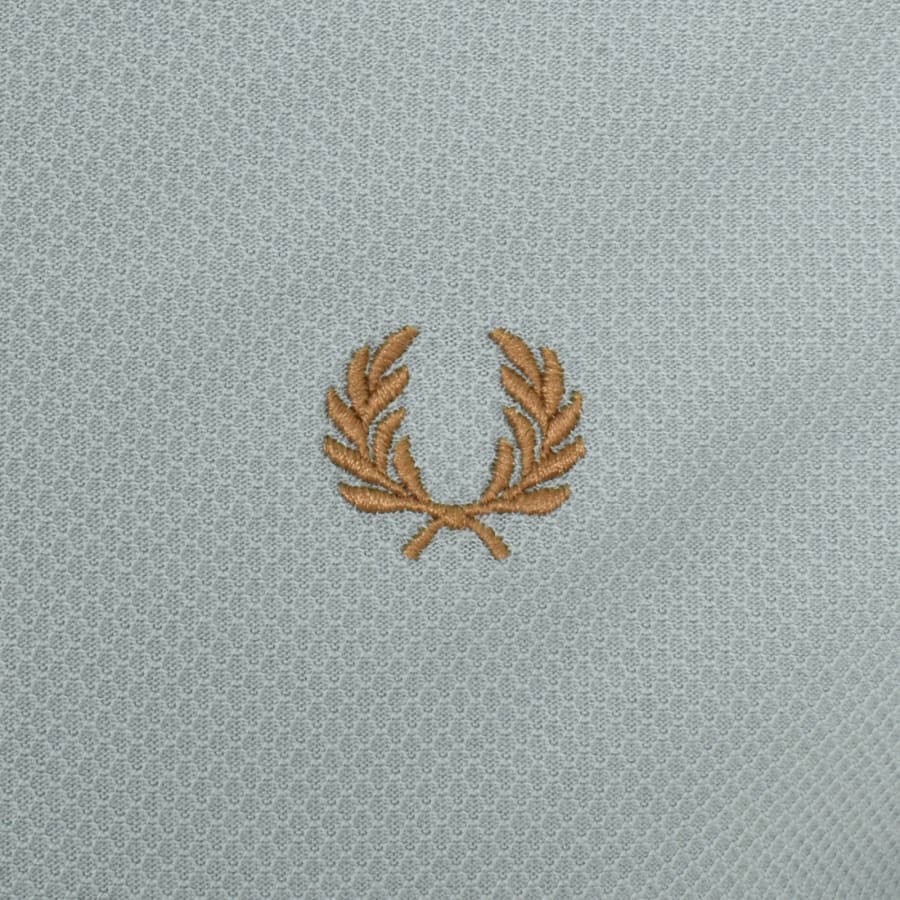 Image number 3 for Fred Perry Tipped Cuff Pique T Shirt Blue