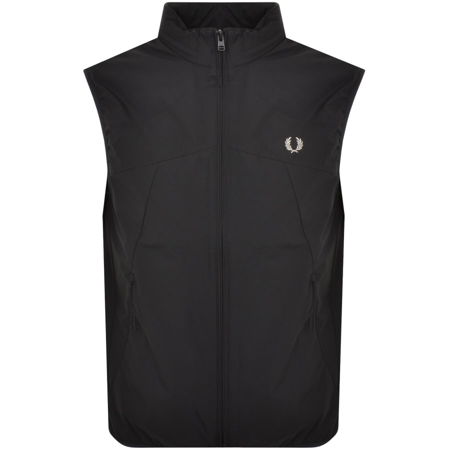 Fred Perry Zip Through Gilet Black