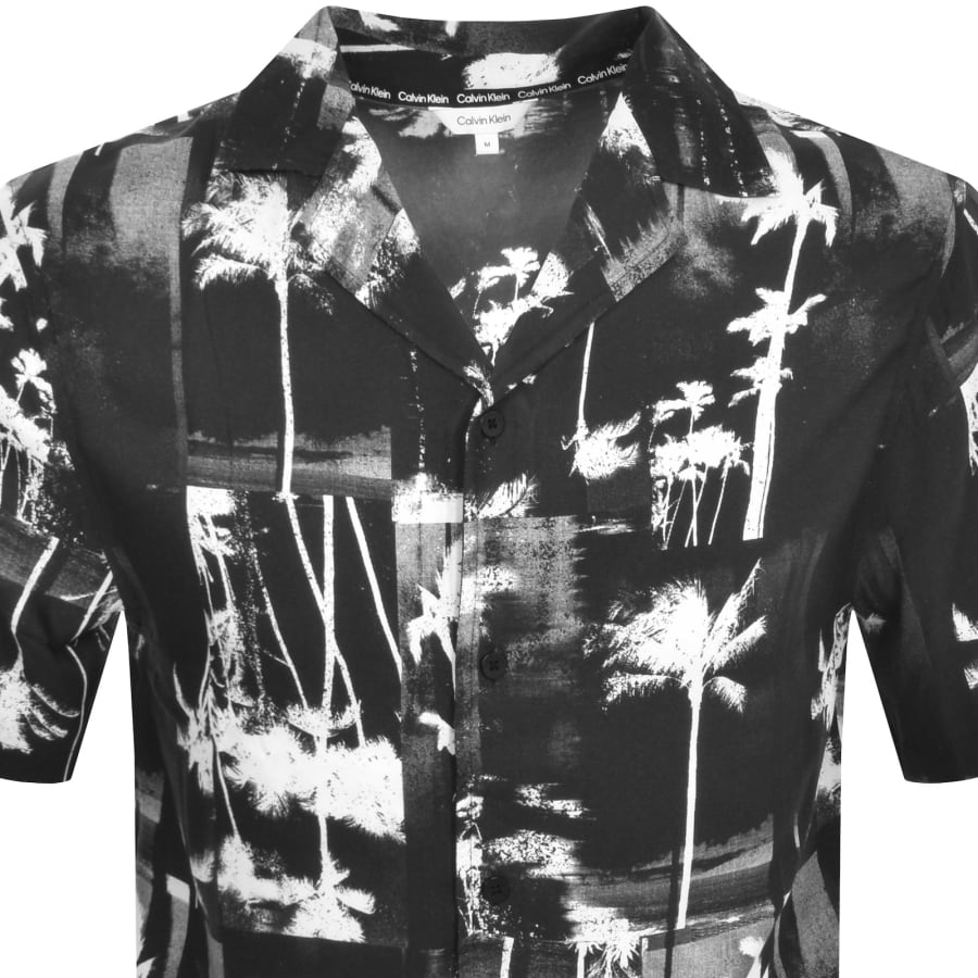 Image number 2 for Calvin Klein Resort Short Sleeve Shirt Black