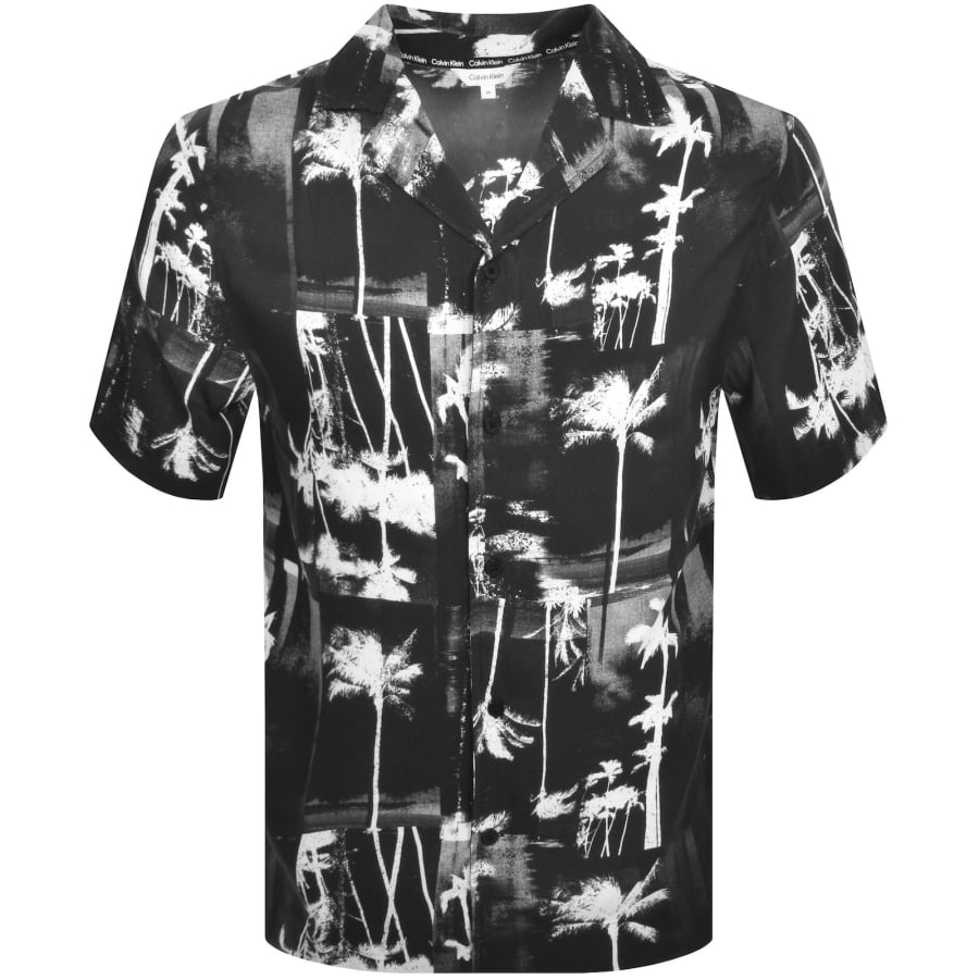 Image number 1 for Calvin Klein Resort Short Sleeve Shirt Black