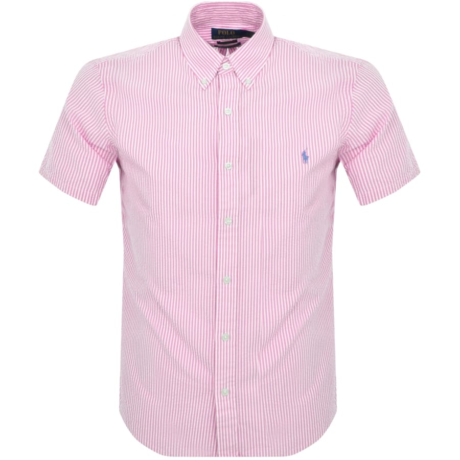 Image number 1 for Ralph Lauren Lightweight Stripe Shirt Pink