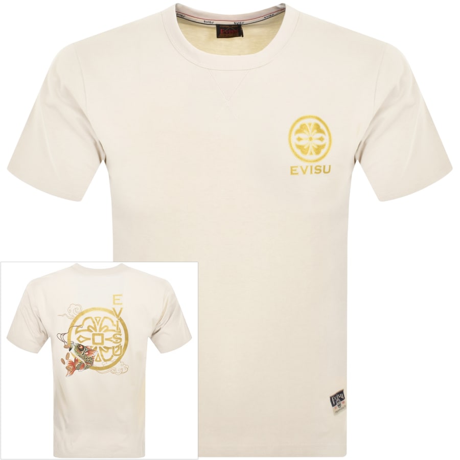 Image number 1 for Evisu Logo T Shirt Cream