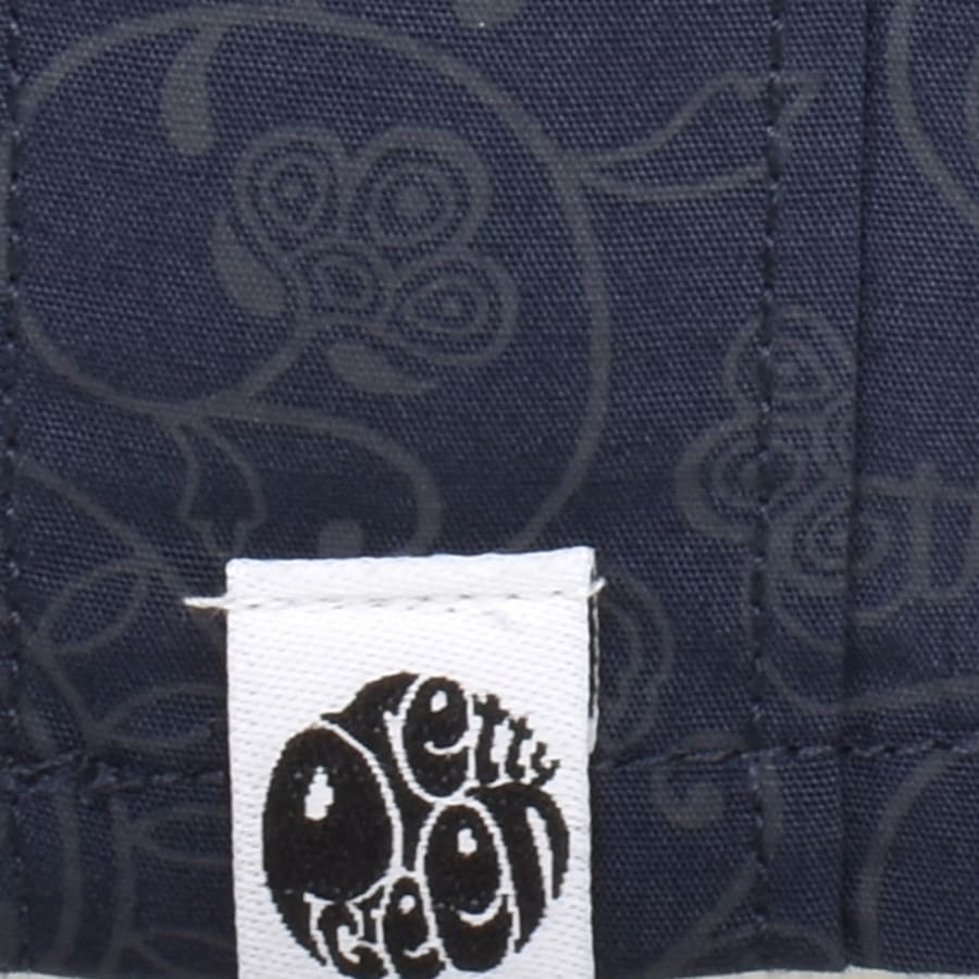 Image number 3 for Pretty Green Paisley Short Sleeve Shirt Navy