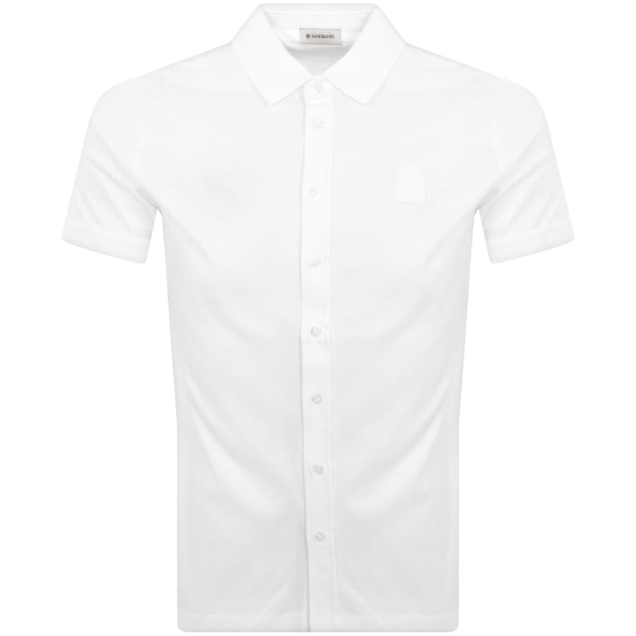Designer white short sleeve shirt deals