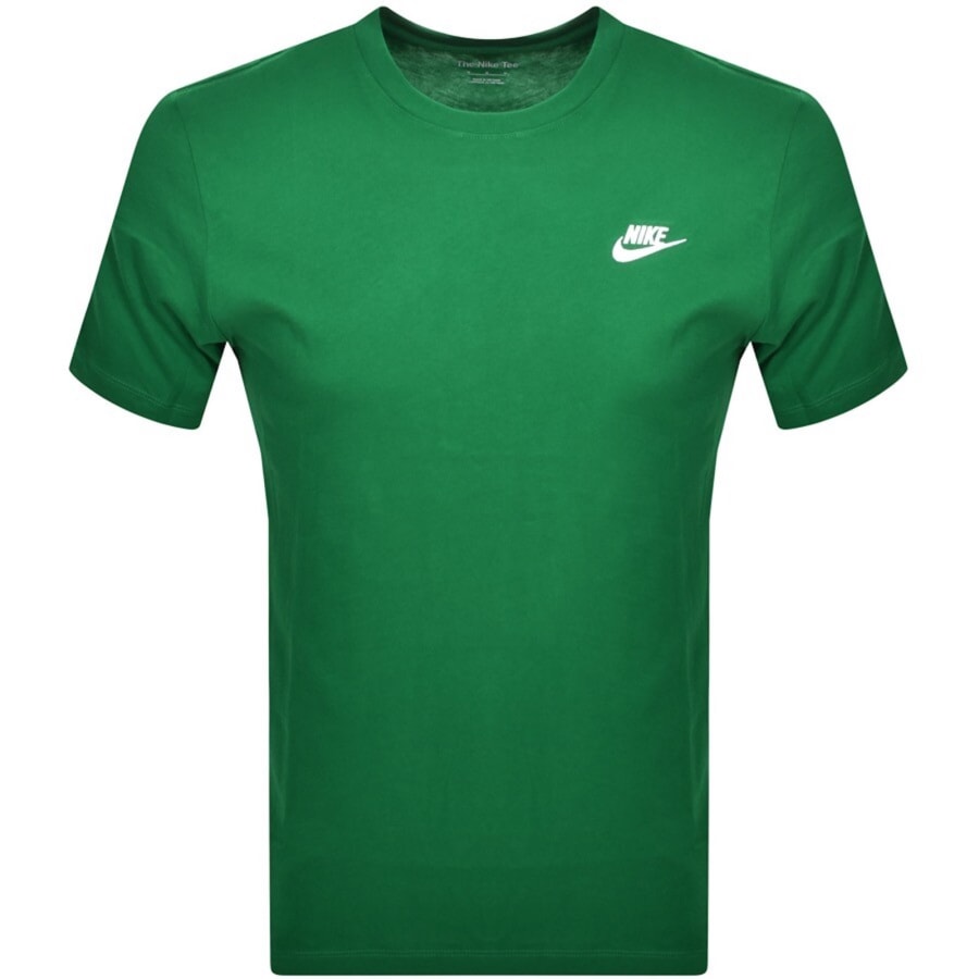 Image number 1 for Nike Crew Neck Club T Shirt Green