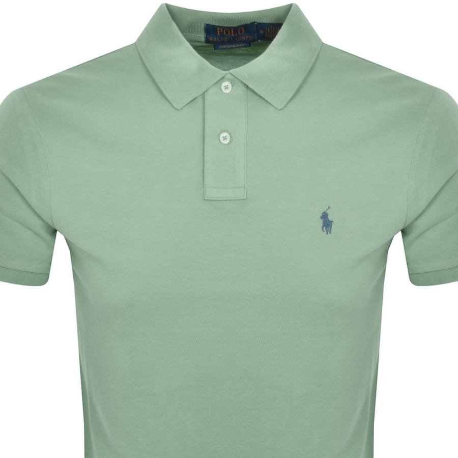 Ralph Lauren Custom Slim Polo T Shirt Green Mainline Menswear Ireland