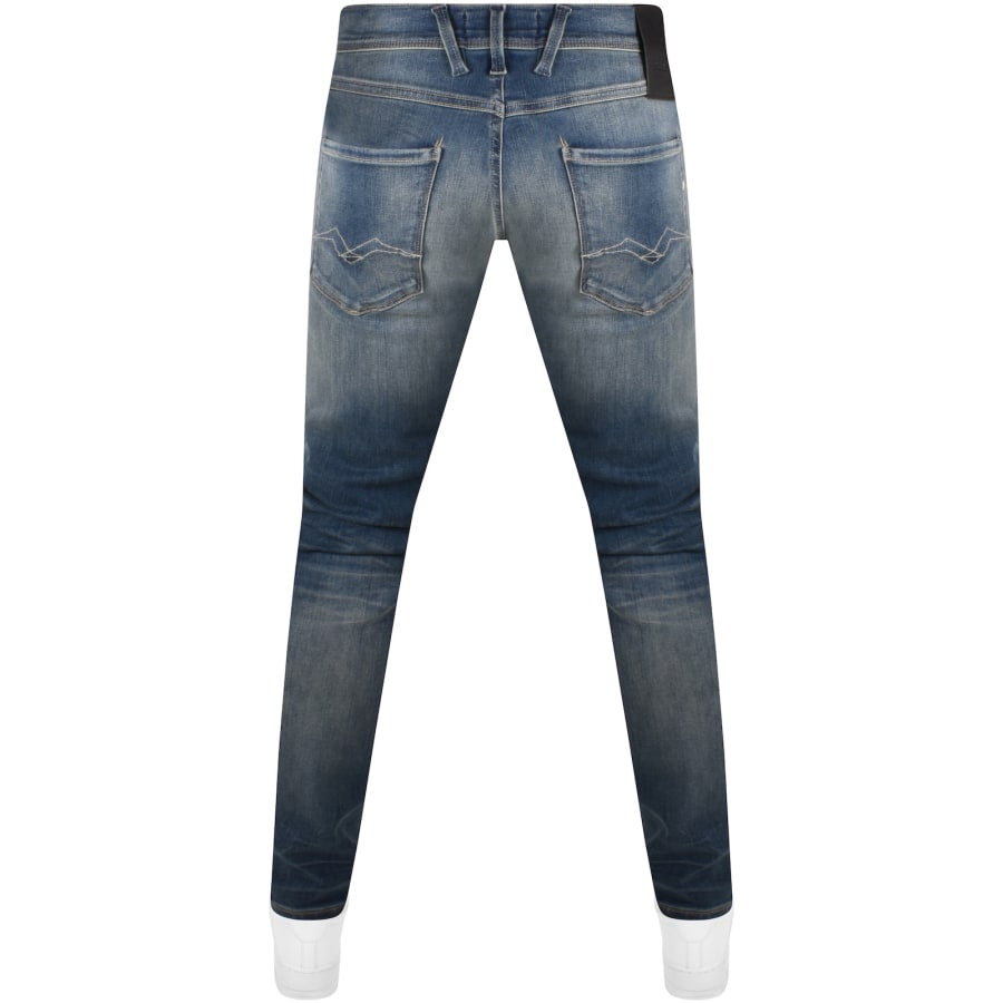 Replay Anbass Slim Fit Mid Wash Jeans Blue | Mainline Menswear Australia