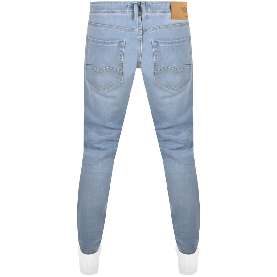 Image number 2 for Replay Comfort Fit Rocco Light Wash Jeans Blue