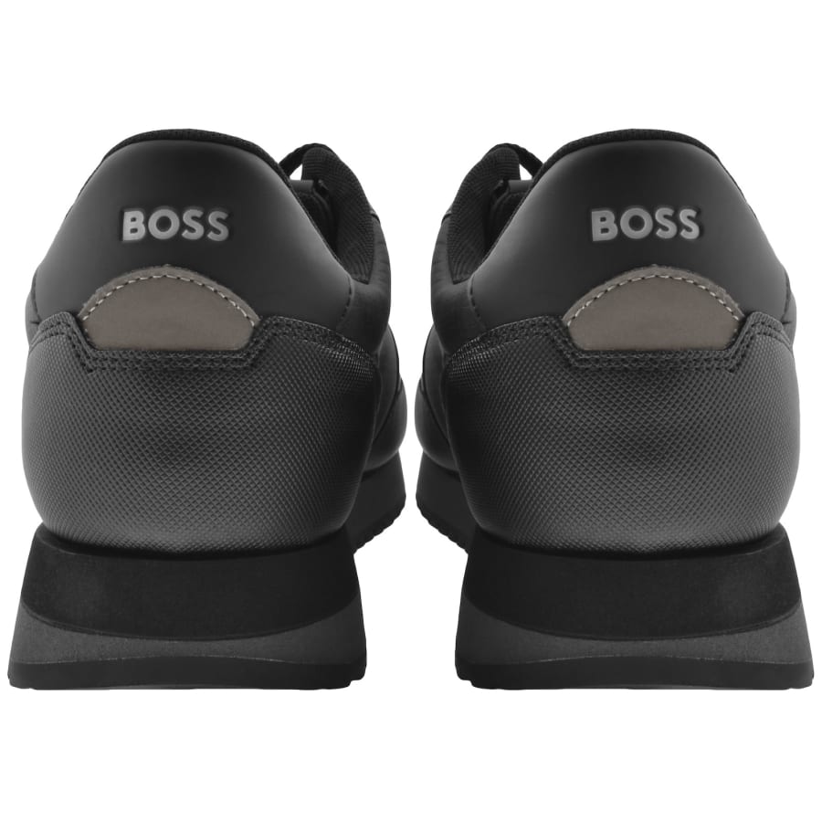 Black hugo boss trainers sale on sale