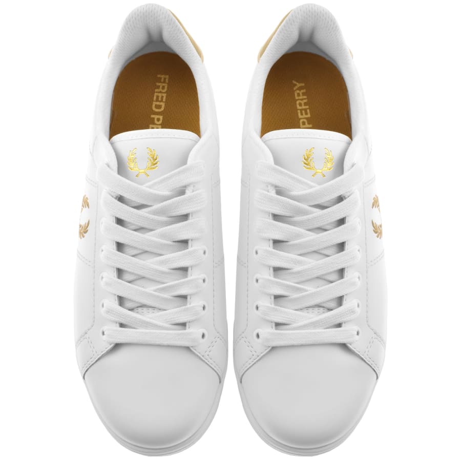 Fred Perry B722 Leather Trainers White