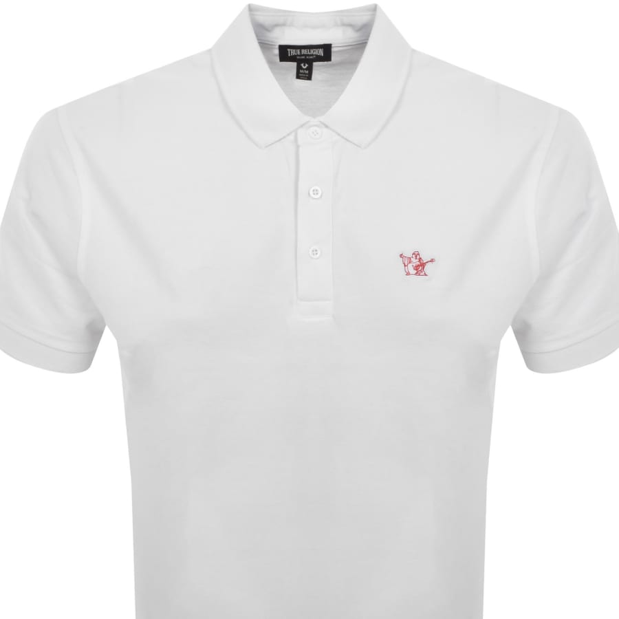 Image number 2 for True Religion Buddha Patch Polo T Shirt White