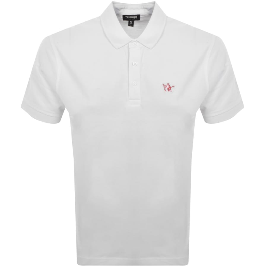 Image number 1 for True Religion Buddha Patch Polo T Shirt White