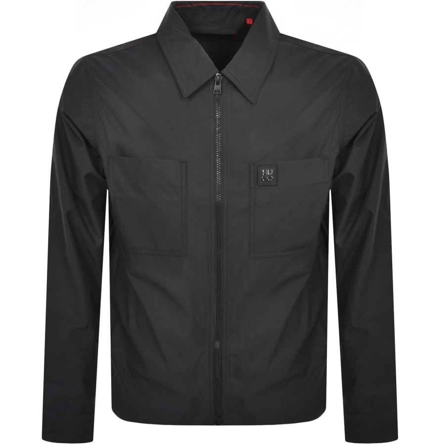 Black mens overshirt top
