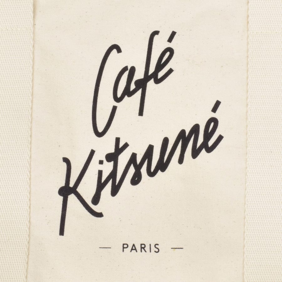 Image number 3 for Maison Kitsune Cafe Kitsune Tote Bag Beige