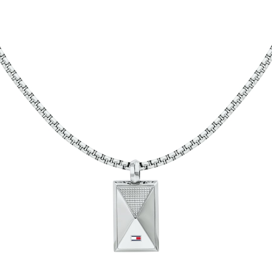 Image number 2 for Tommy Hilfiger Geometric Necklace Silver