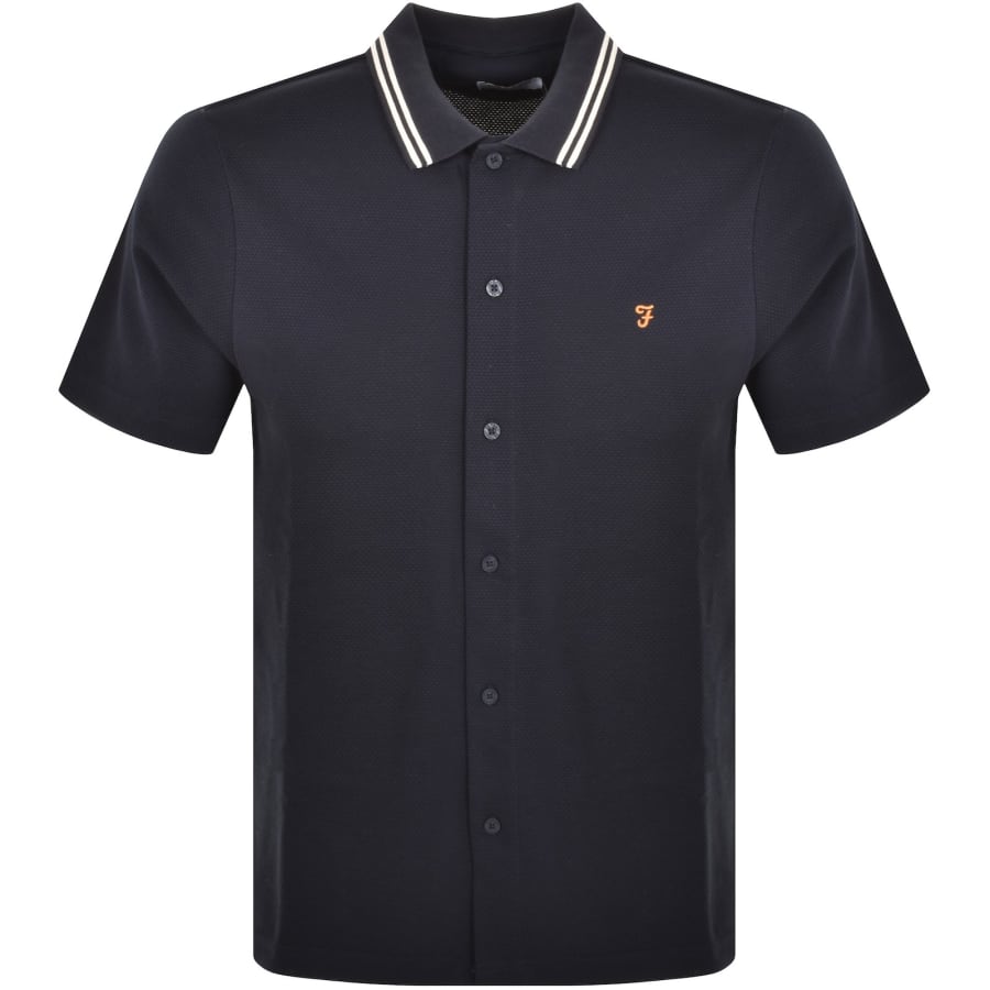 Image number 1 for Farah Vintage Polo Shirt Navy