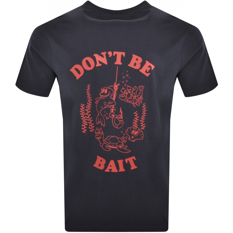 Image number 5 for Farah Vintage Stockwell Graphic T Shirt Navy