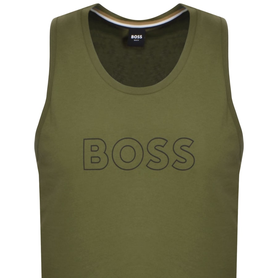 BOSS Beach Tank Top Green
